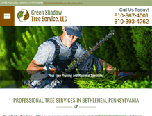 Tablet Screenshot of greenshadowtreeservice.com